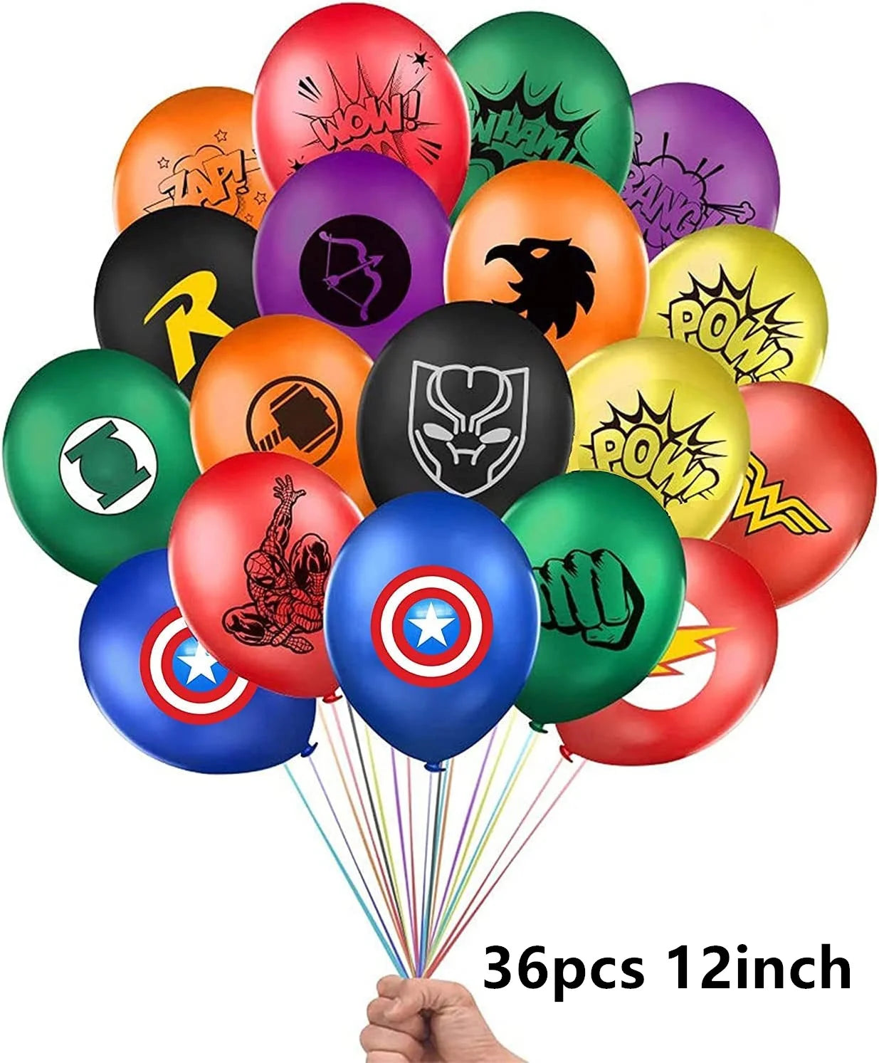 Spiderman Hulk Iron Man Foil Balloons Superhero Latex Ballon Happy Birthday Banner Hero Party Decoration Boy Child Cake Topper