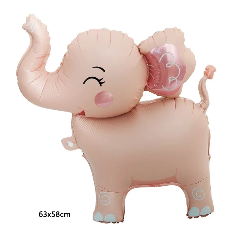 Cute Matte Animal Foil Balloon Cartoon Whale Penguin Bear Elephant Dinosaur Helium Balloons Kids Adult Birthday Party Decoration