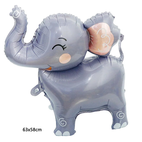 Cute Matte Animal Foil Balloon Cartoon Whale Penguin Bear Elephant Dinosaur Helium Balloons Kids Adult Birthday Party Decoration