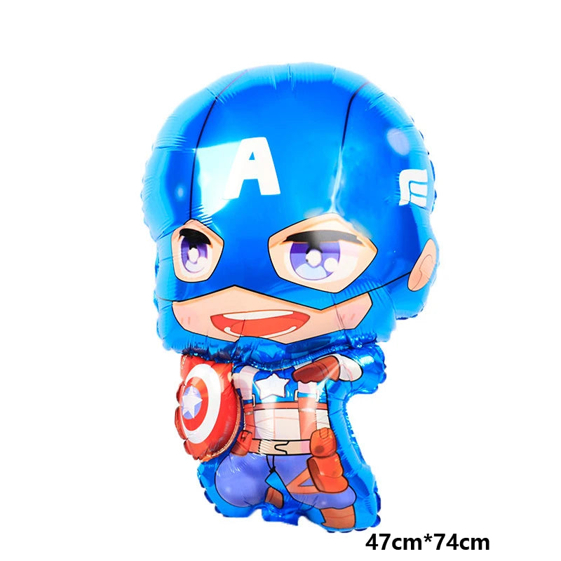 Spiderman Hulk Iron Man Foil Balloons Superhero Latex Ballon Happy Birthday Banner Hero Party Decoration Boy Child Cake Topper