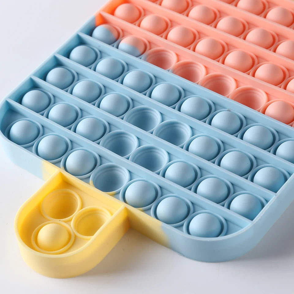 Silicone Ice Cream Push Bubble Autism Needs Kid Adult Decompression Toys