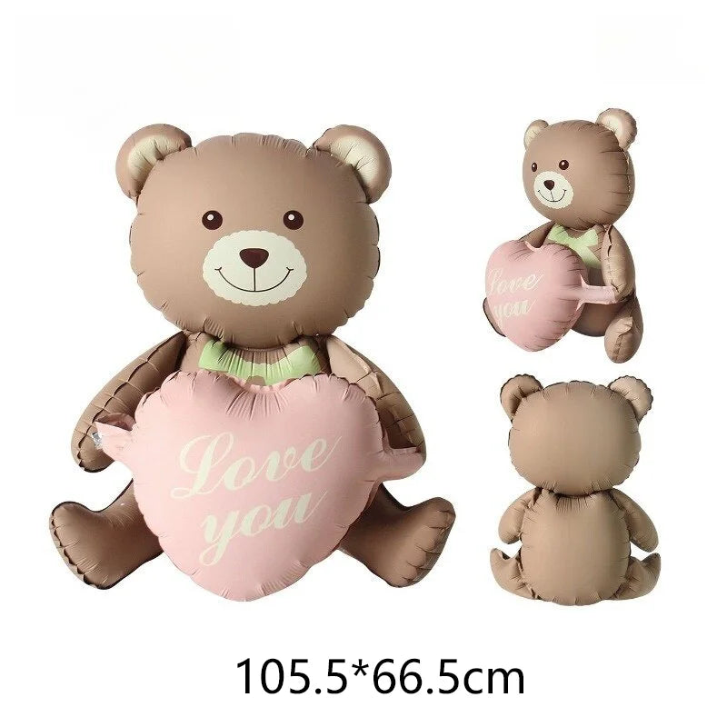 Cute Matte Animal Foil Balloon Cartoon Whale Penguin Bear Elephant Dinosaur Helium Balloons Kids Adult Birthday Party Decoration