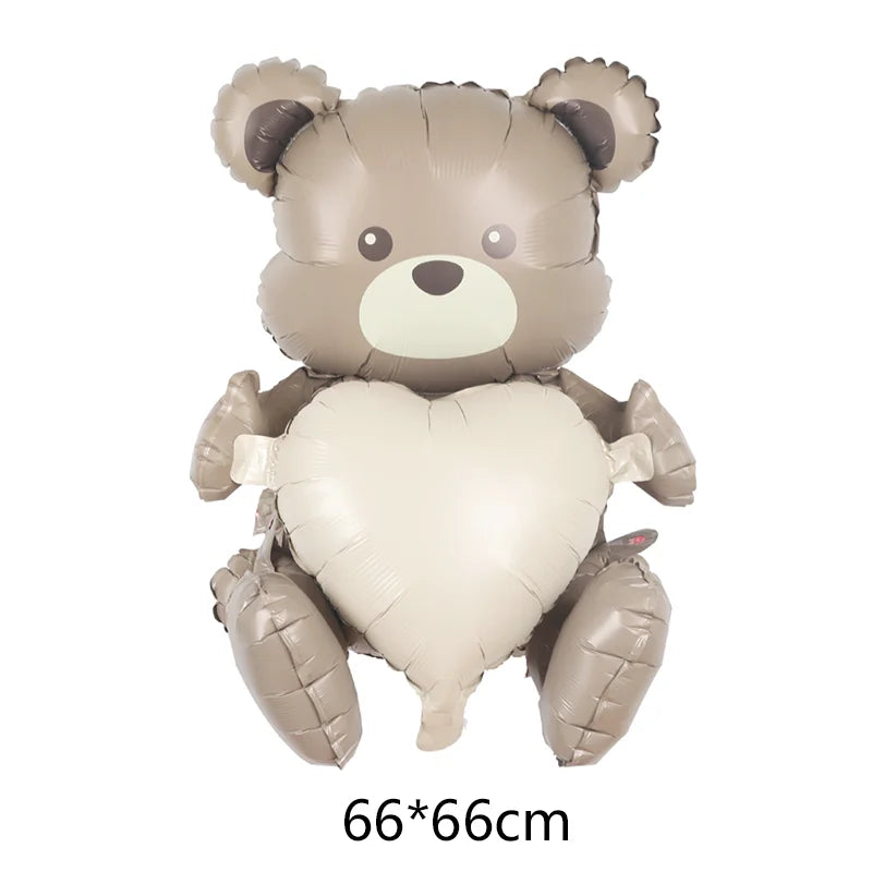 Cute Matte Animal Foil Balloon Cartoon Whale Penguin Bear Elephant Dinosaur Helium Balloons Kids Adult Birthday Party Decoration