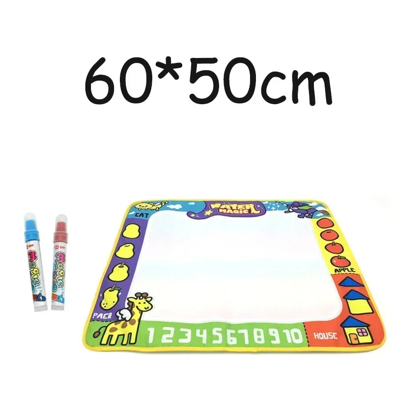 100x80cm Water Doodle Mat Magic Drawing Doodling Mat Coloring Mat Drawing Board Educational Toys for 2-7 Years Old Boys and Girl