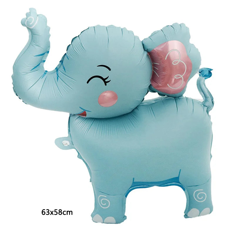 Cute Matte Animal Foil Balloon Cartoon Whale Penguin Bear Elephant Dinosaur Helium Balloons Kids Adult Birthday Party Decoration