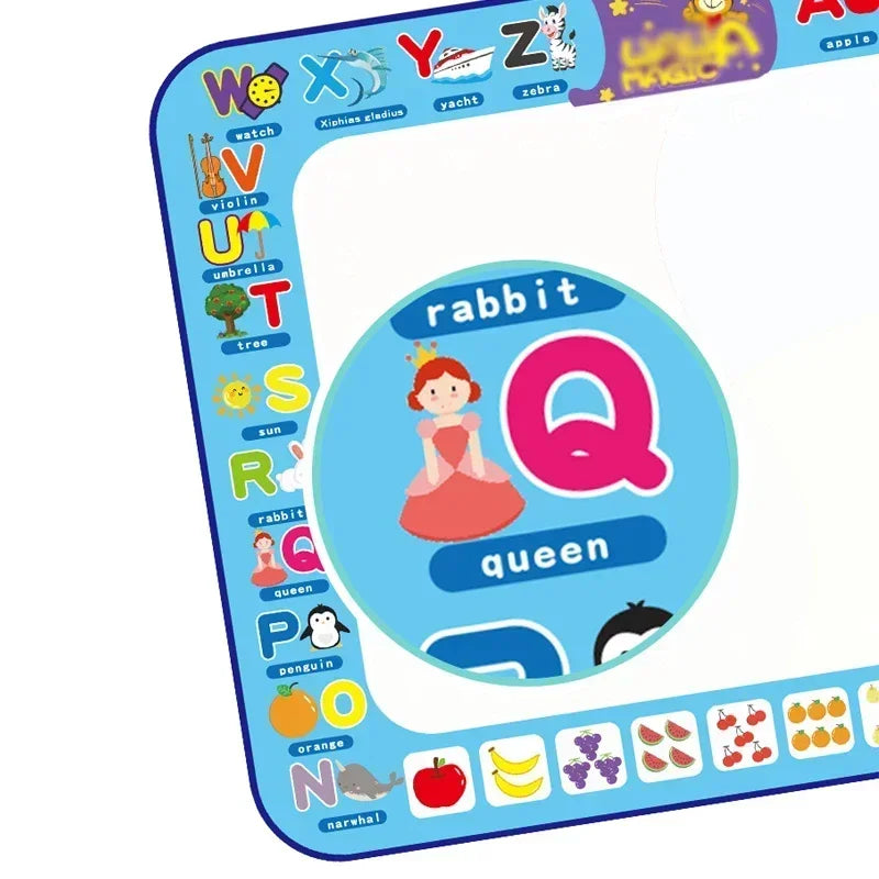100x80cm Water Doodle Mat Magic Drawing Doodling Mat Coloring Mat Drawing Board Educational Toys for 2-7 Years Old Boys and Girl