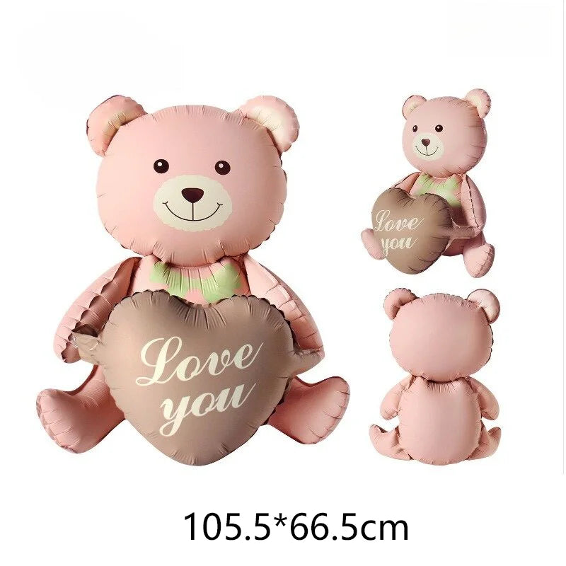 Cute Matte Animal Foil Balloon Cartoon Whale Penguin Bear Elephant Dinosaur Helium Balloons Kids Adult Birthday Party Decoration