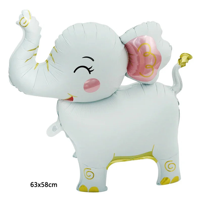 Cute Matte Animal Foil Balloon Cartoon Whale Penguin Bear Elephant Dinosaur Helium Balloons Kids Adult Birthday Party Decoration