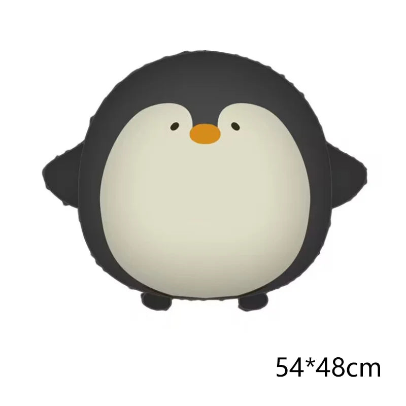 Cute Matte Animal Foil Balloon Cartoon Whale Penguin Bear Elephant Dinosaur Helium Balloons Kids Adult Birthday Party Decoration
